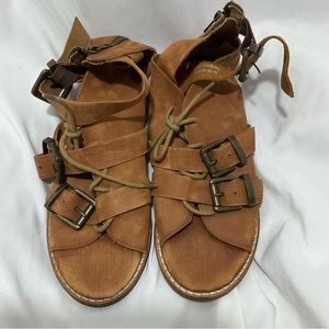 Free People Brown Strappy Sandals